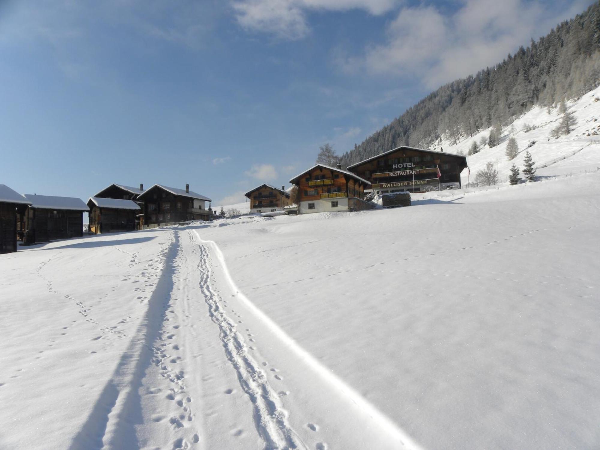 Hotel Restaurant Walliser Sonne Reckingen Exteriör bild